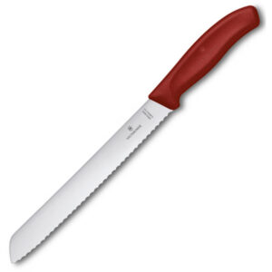 Кухонний ніж Victorinox SwissClassic Bread 21см волн. для хлеба с крас. ручкой (блистер)