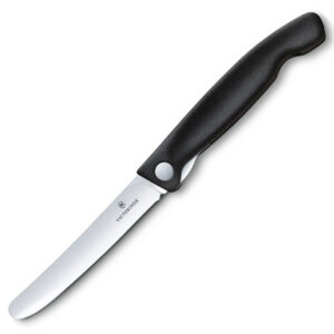 Кухонний ніж Victorinox SwissClassic Foldable Paring 11см закругл.нос, с черн. ручкой (блистер)