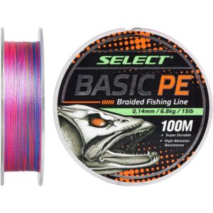 Шнур Select Basic PE 100m (різнокольоровий) 0.18mm 22lb/9.9kg