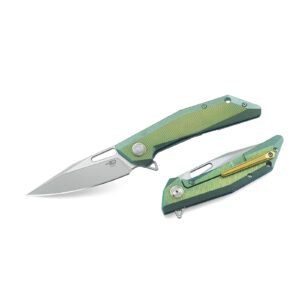 Нiж складаний Bestech Knife SHRAPNEL Green and Gold BT1802B