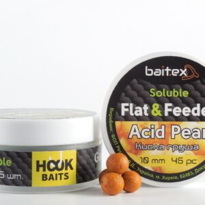 Бойли Baitex пилящі Flat & Feeder Acid Pear 10 мм (45 шт)
