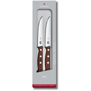 Набір кухонний Wood Steak Set 2 ножа 12см с дерев. ручкой (GB)