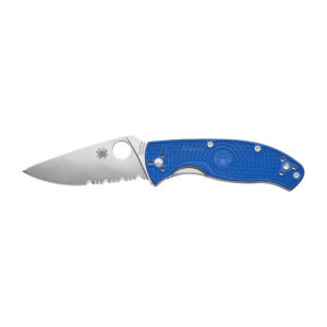 Ніж Spyderco Tenacious, S35VN, полусеррейтор blue