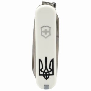CLASSIC SD UKRAINE 58мм/1сл/7функ/бел /ножн /Трезубец.черн.