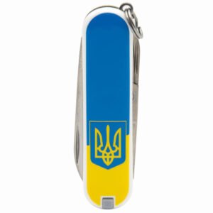 CLASSIC SD UKRAINE 58мм/1сл/7функ/бел /ножн /желт-голуб. с Гербом/голуб.