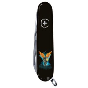 HUNTSMAN UKRAINE 91мм/15функ/черн /штоп/ножн/пила/крюк /Ангел ВСУ