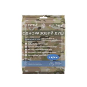 Сухий душ для військових MILITARY COMFORT PLUS (Пінна губка + рушник + саше з водою + саше з кремом)