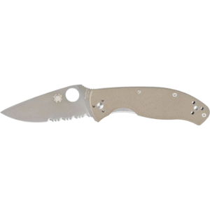Ніж Spyderco Tenacious, напівсеррейтор brown