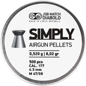 Кулі пневматичні JSB Diabolo Simply, 4,5 мм ,0.52 гр, 500 шт/уп