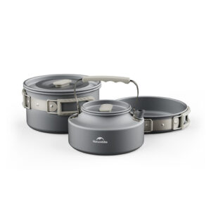 Набір посуду (каструля, сковорідка, чайник) Naturehike CNK2450CF010, алюміній