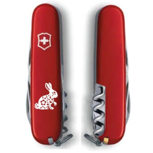 Ніж Spartan Zodiac 91мм/12функ/черв /Бенгальський Кролик біл.